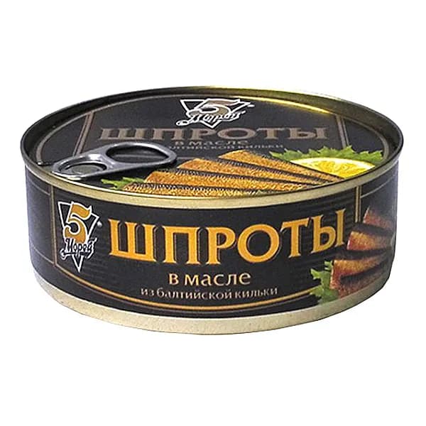 Шпроты в масле 5 Морей из балтийской кильки 240 г