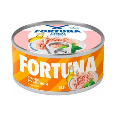 Тунец Fortuna рубленый в масле 185 г