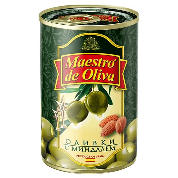 Оливки Maestro de Oliva с миндалем 300 г