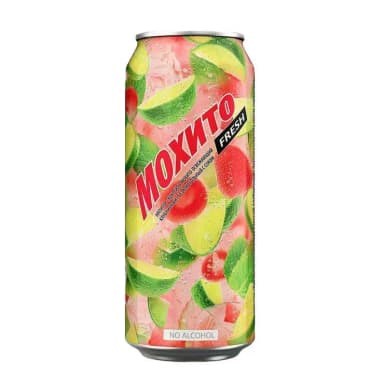 Мохито fresh безалкогольный со вкусом клубники 450 мл