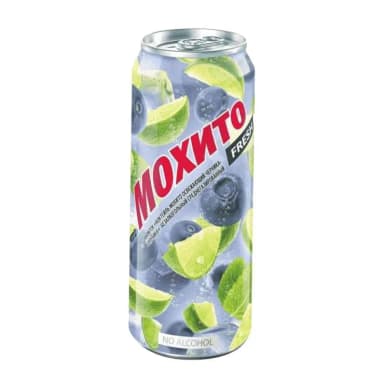 Мохито fresh безалкогольный черника голубика 450 мл