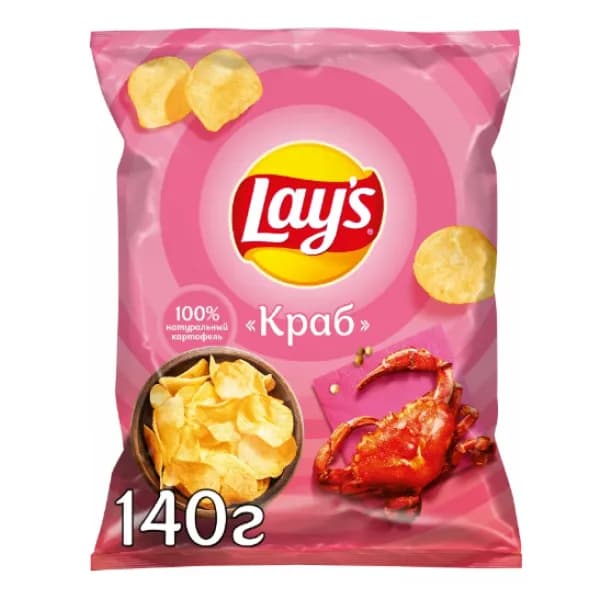 Чипсы Lays краб 140 г