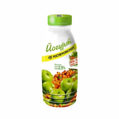 Йогурт питьевой Яблоко-облепиха РАЭ 2,5% 290г бутылка