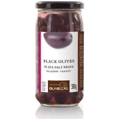 Маслины Каламон Olivellas, Large с косточкой стекло 370 г