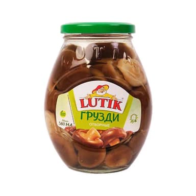 Грибы Грузди маринованные отборные LUTIK ст/б 580 г