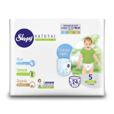 Трусики Sleepy Natural (5\ Junior 11-18 кг) 24шт