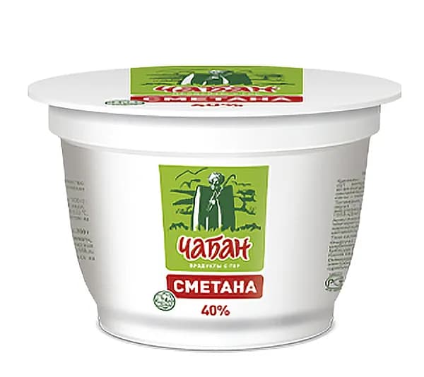 Сметана Чабан 40% 180 г БЗМЖ