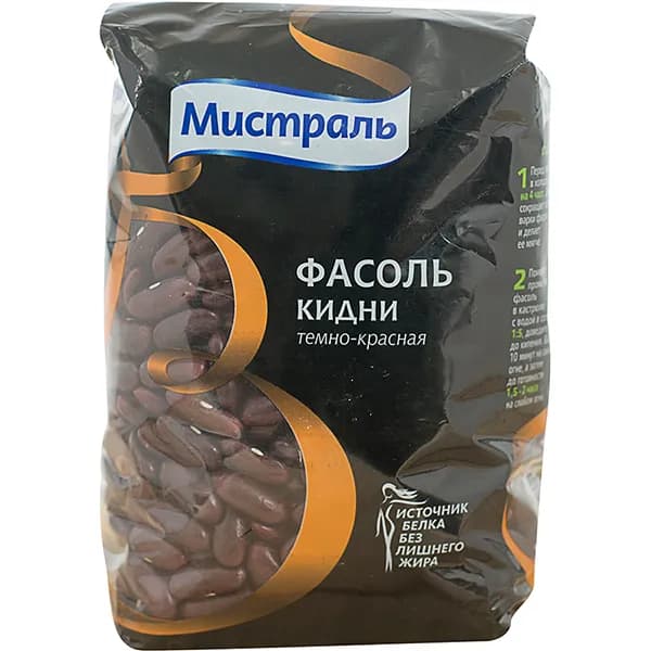 Фасоль Мистраль кидни темно-красная 450 г