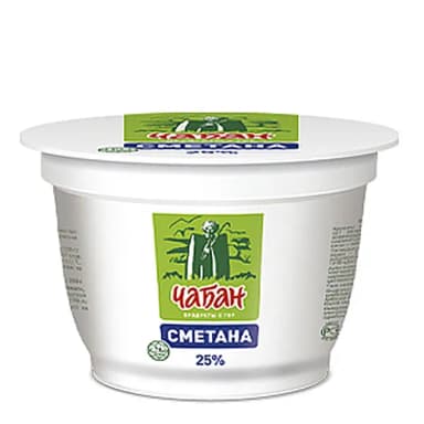 Сметана Чабан 25% 180 г БЗМЖ