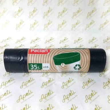 Мешки для мусора Paclan Eco Line с тесьмой 35 л*15 шт