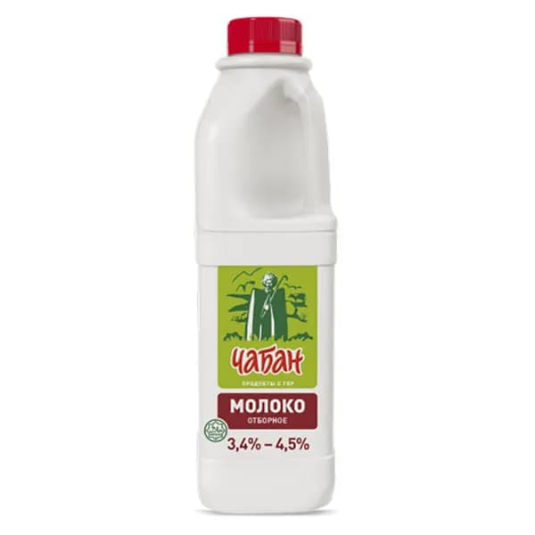 Молоко Чабан отборное 3,4-4,5% 930 г БЗМЖ