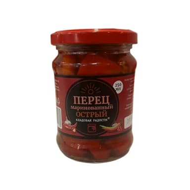 Перец острый маринованный Кладовая радости 0,250 мл ст/б