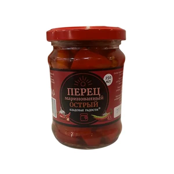 Перец острый маринованный Кладовая радости 0,250 мл ст/б