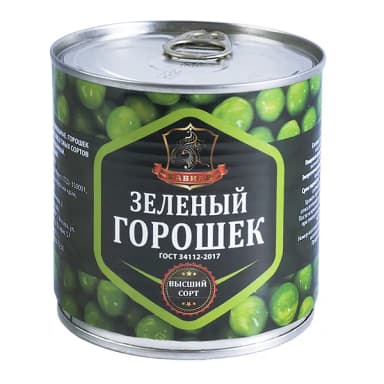 Горошек зеленый Хавиар из мозговых сортов 420 г