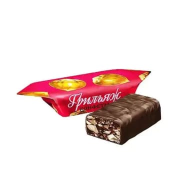 Конфеты грильяж в шоколаде 250 г, КФ Коммунарка