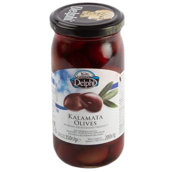 Маслины Delphi каламата с косточкой 350 г