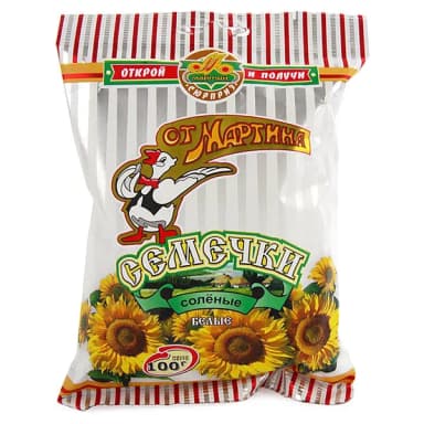 Семечки подсолнечника от Мартина белые с солью отборные 100 г
