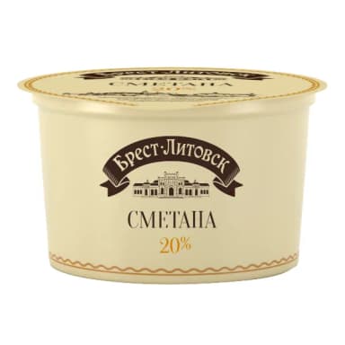 Сметана Брест-Литовск 20 % 180 г БЗМЖ
