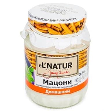 Мацони "eL`NATUR" домашний 0,2 % БЗМЖ 250г ст/б