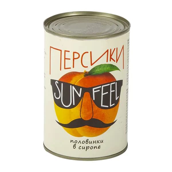 Персики Sunfeel половинки в сиропе 850мл
