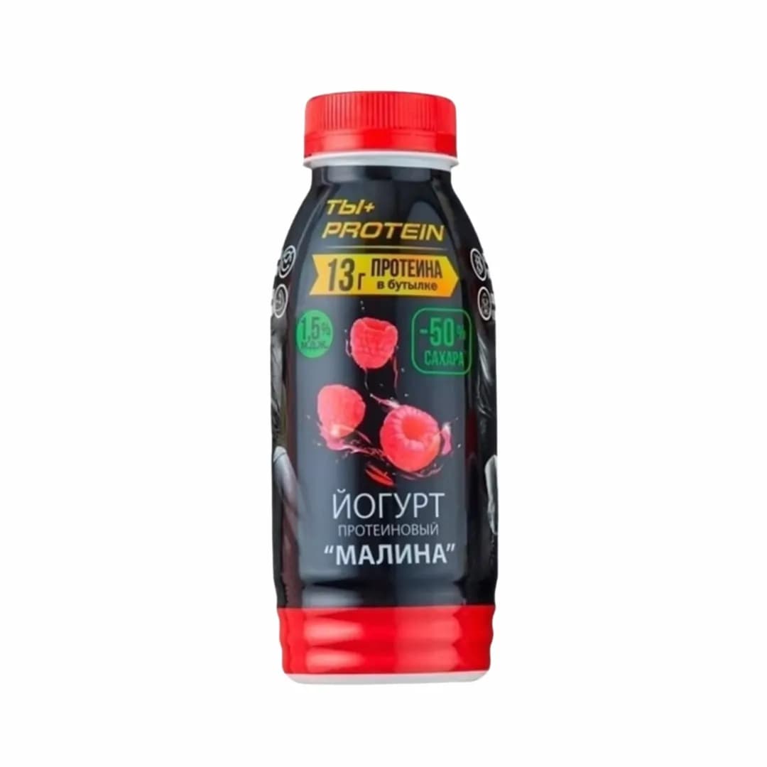 Йогурт питьевой Клубника РАЭ 2,5% 290г бутылка