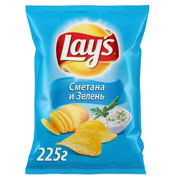 Чипсы Lays сметана и зелень 70 г