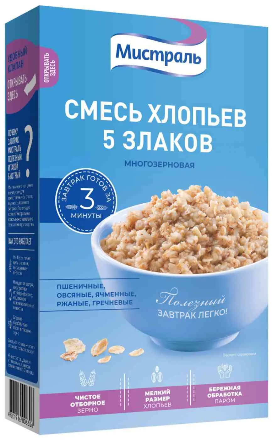 Хлопья Мистраль 5 злаков 400 гр