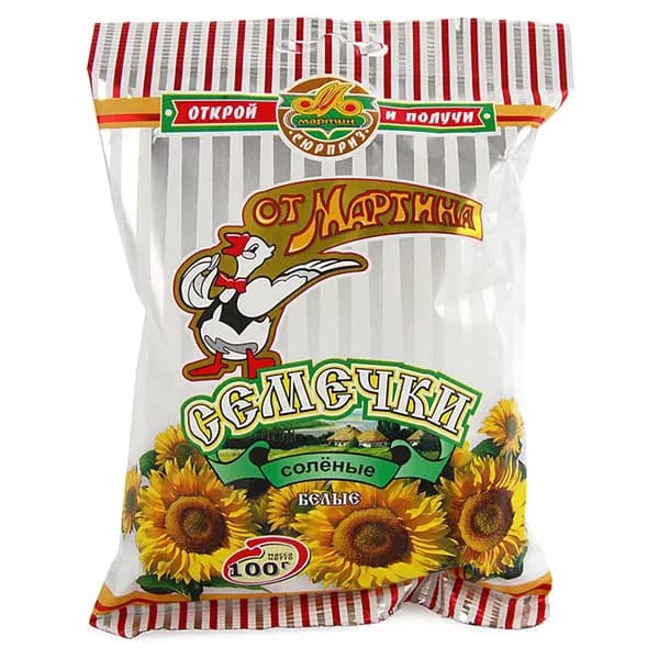 Семечки подсолнечника от Мартина белые с солью отборные 100 г