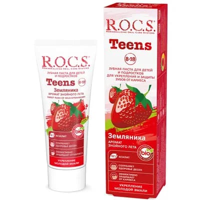 Зубная паста R.O.C.S Земляника 8-18 74 г