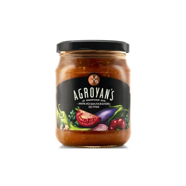 Икра из баклажанов острая Agroyans 530г